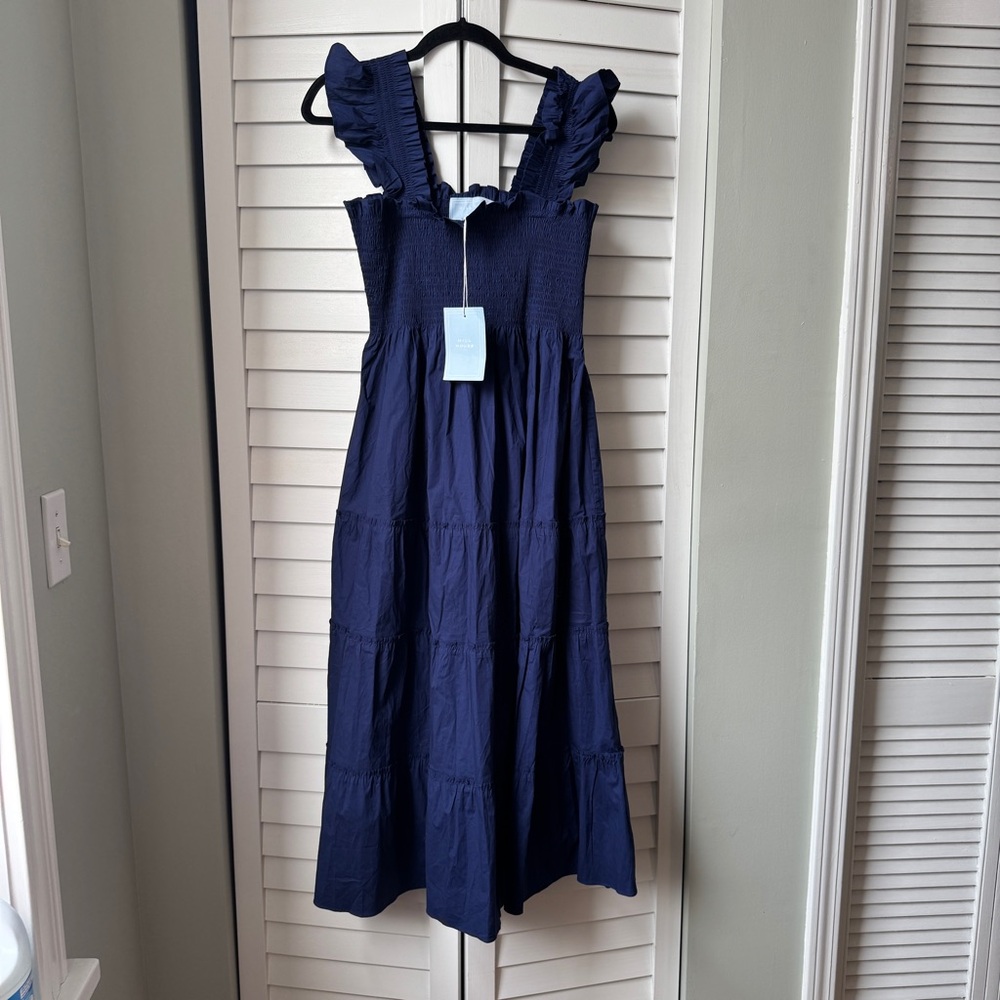 NWT Hill House Ellie navy Blue Midi Nap Dress